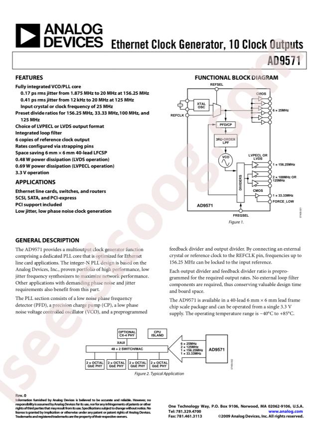 AD9571ACPZLVD-RL