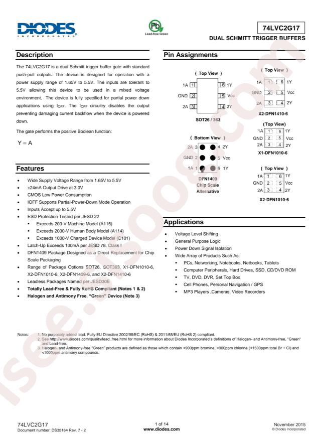74LVC2G17DW-7