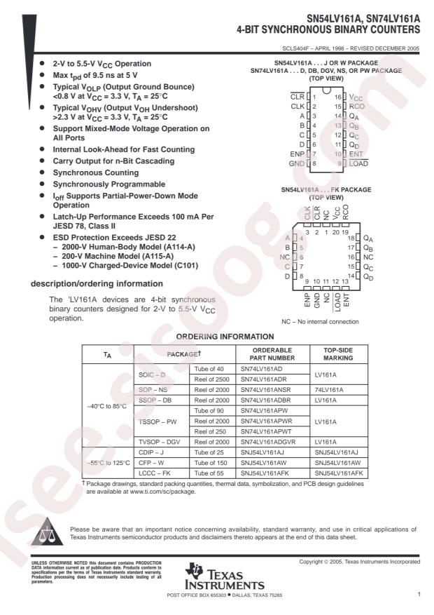 SN74LV161APWR