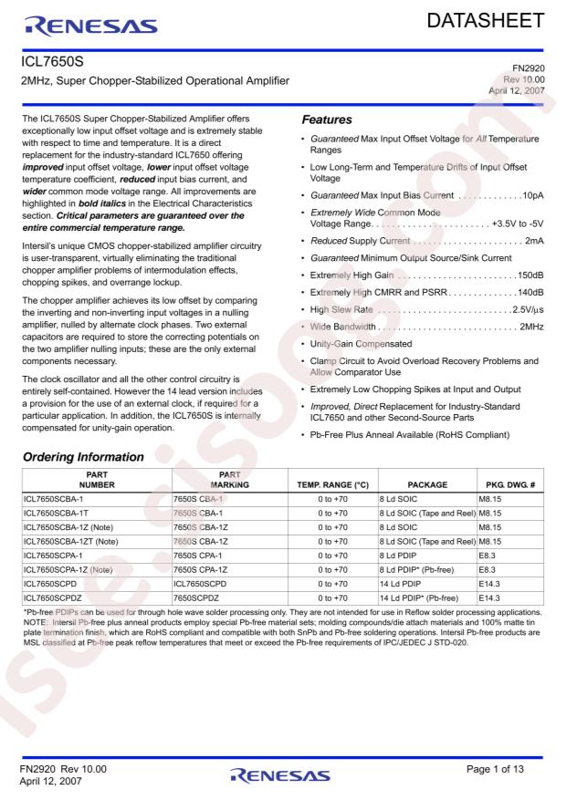 ICL7650SCBA-1ZT