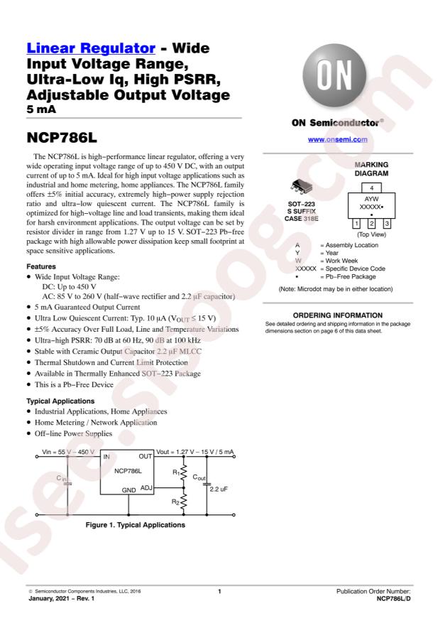 NCP786LSTADJT3G