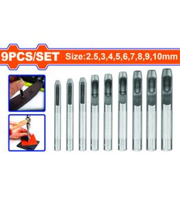 ست 9 عددی سنبه واشر بر 2.5 تا 10 میلیمتر وادفو WADFOW مدل WCC7509