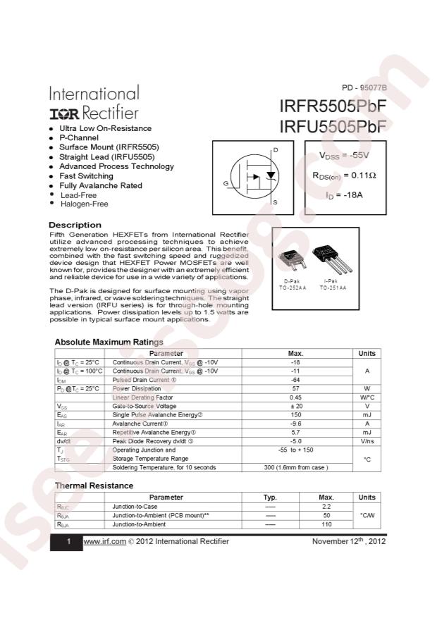 IRFR5505TRLPBF