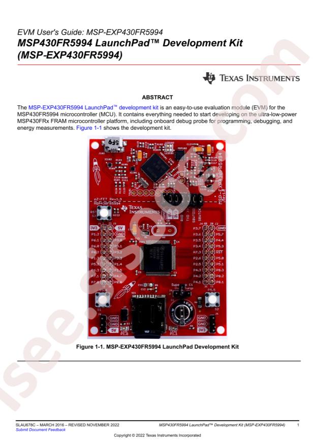MSP-EXP430FR5994