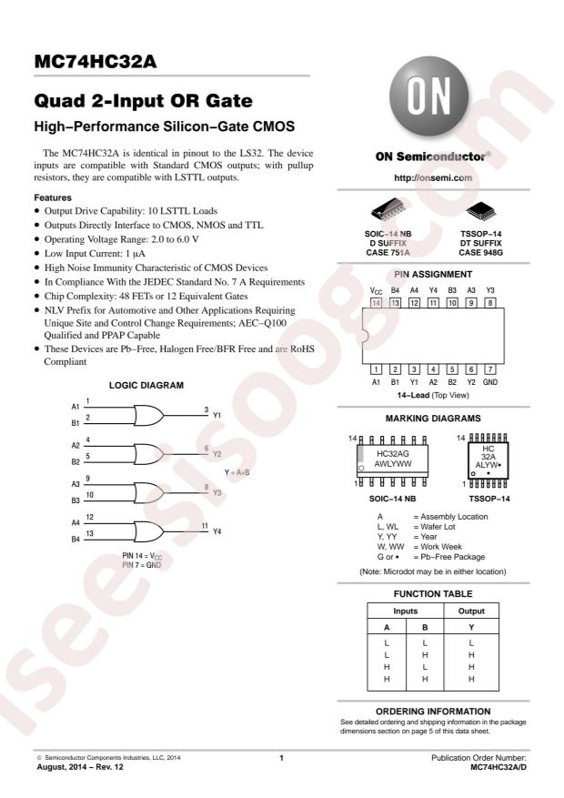 MC74HC32ADR2G