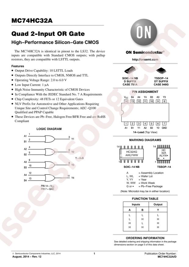 MC74HC32ADG