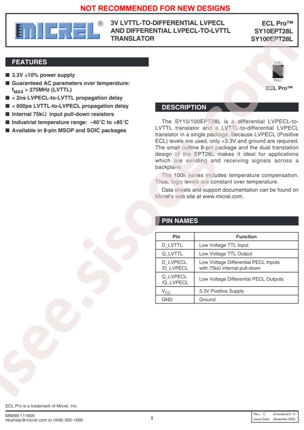SY100EPT28LKG