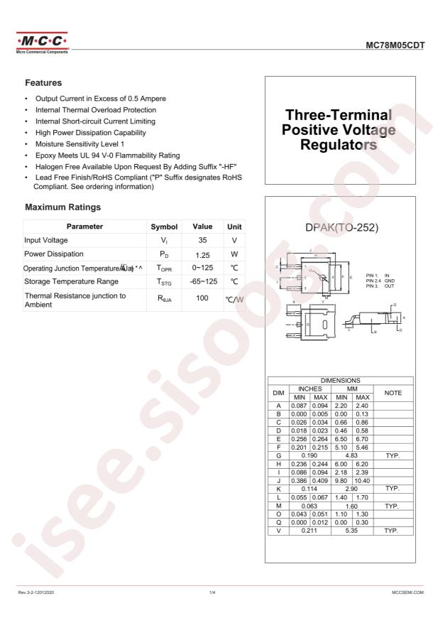 MC78M05CDT-TP