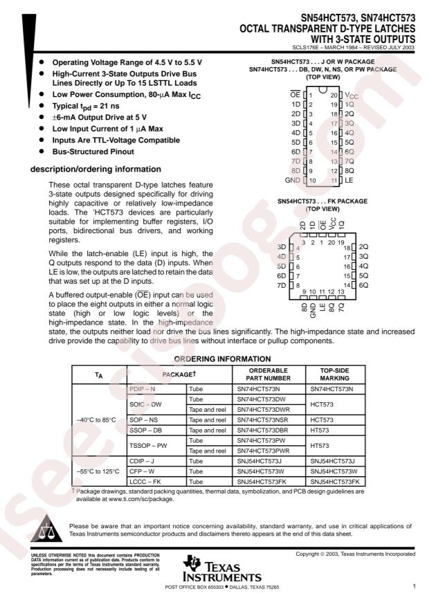 SN74HCT573PW