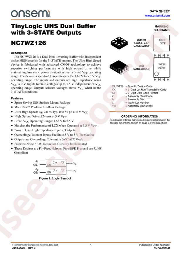 NC7WZ126L8X