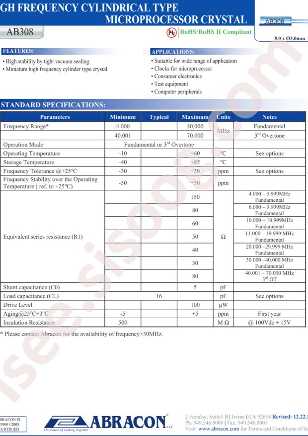 AB308-20.000MHZ