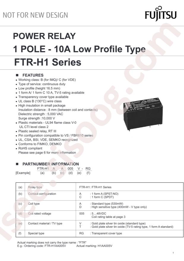 FTR-H1AA012V