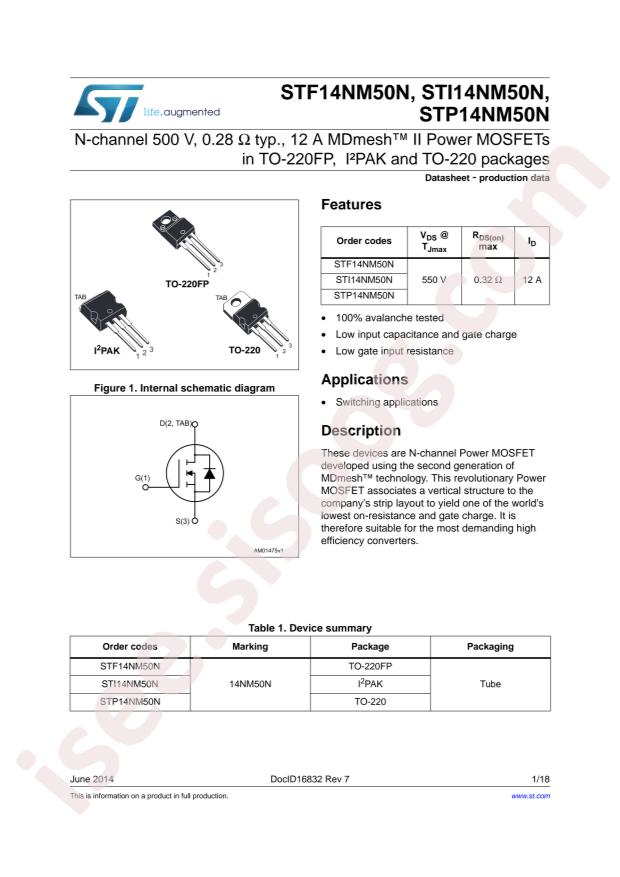 STP14NM50N