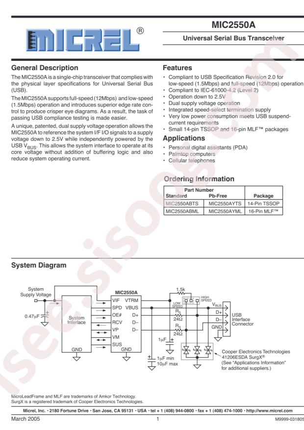 MIC2550AYML-TR