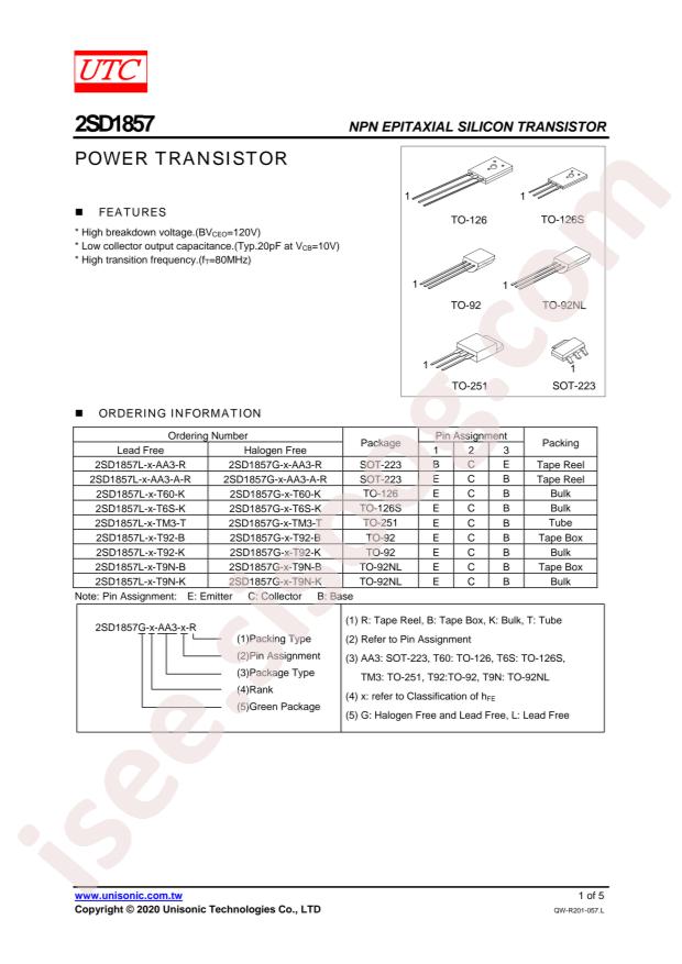 2SD1857G-Q-AA3-A-R