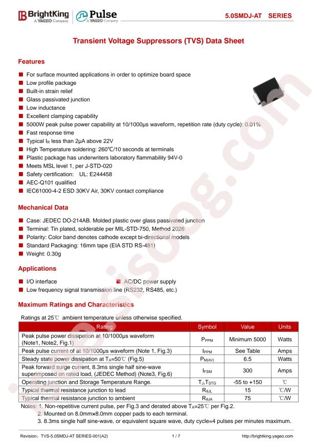 5.0SMDJ36CA-AT/TR13