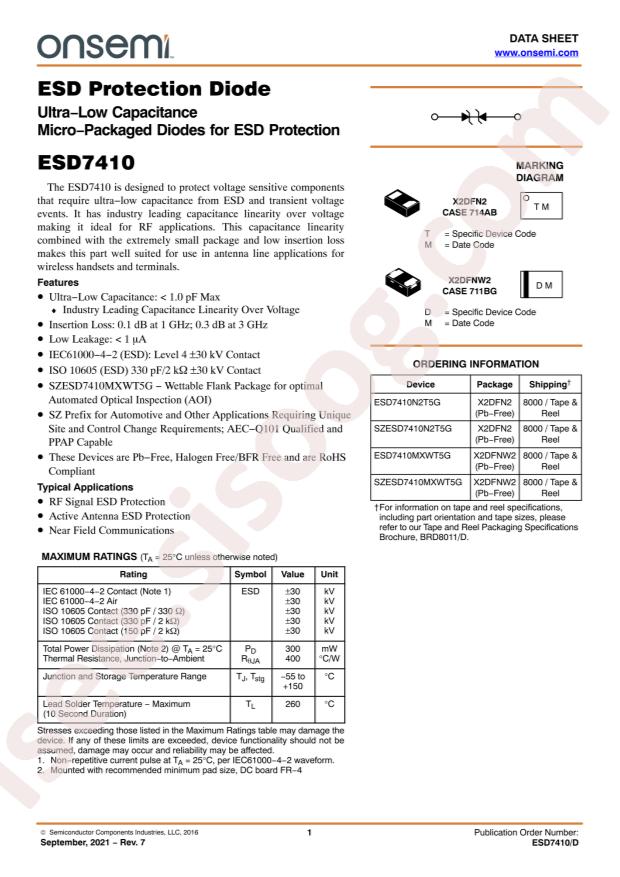 SZESD7410MXWT5G