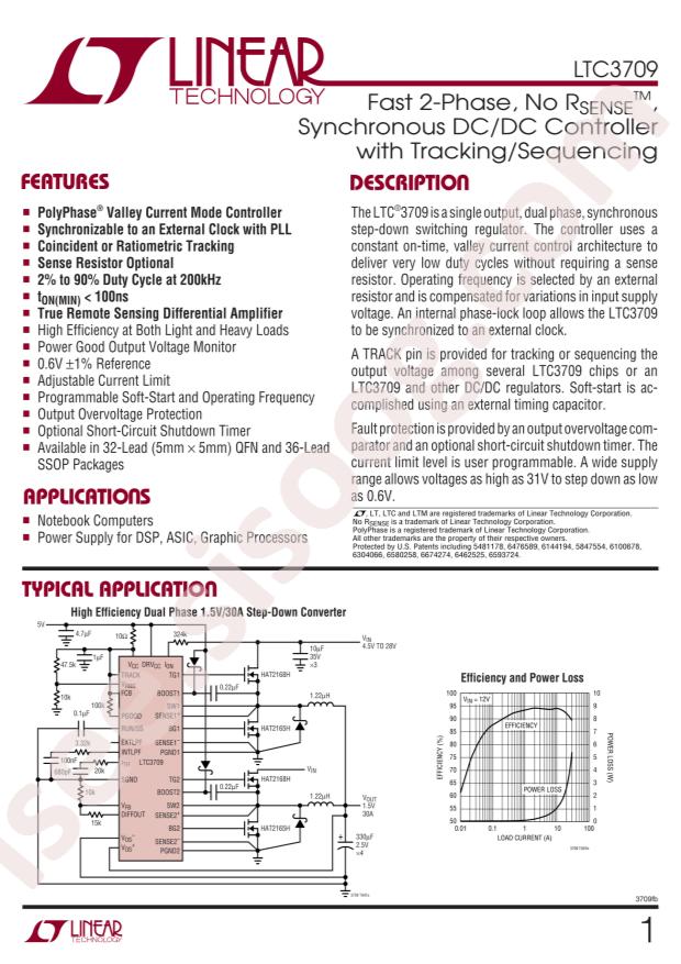 LTC3709EUH#PBF