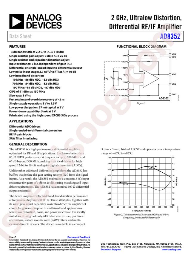 AD8352ACPZ-R7