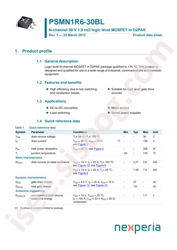 PSMN1R6-30BL,118
