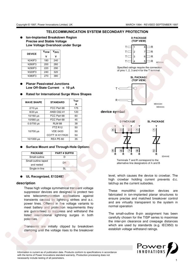 TISP4290F3DR-S