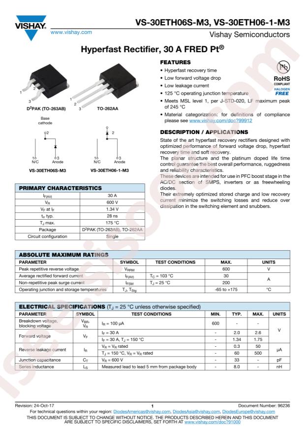 VS-30ETH06STRL-M3