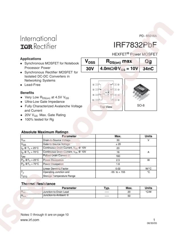 IRF7832TRPBF