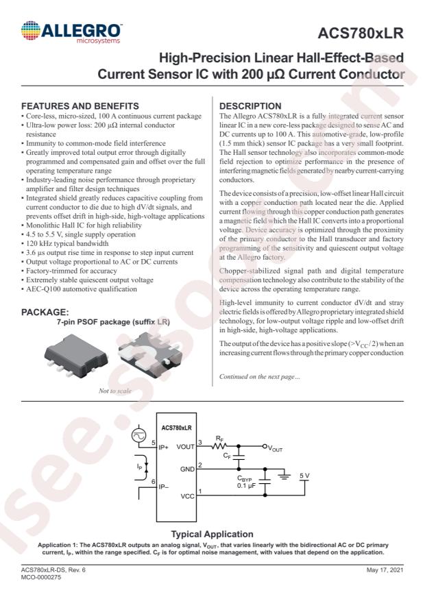 ACS780LLRTR-100U-T