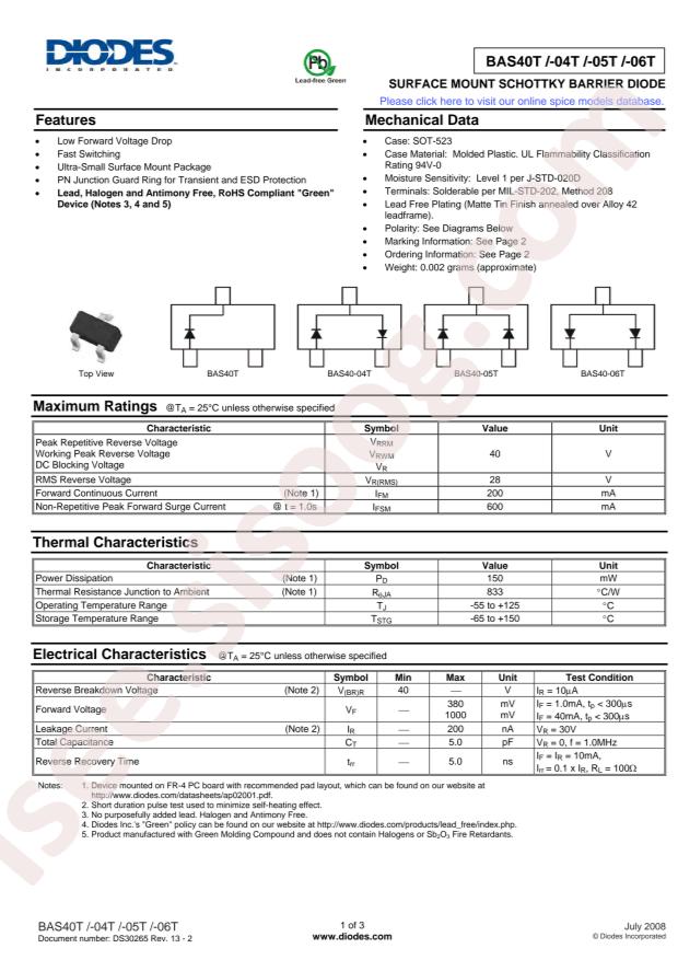 BAS40-06T-7-F