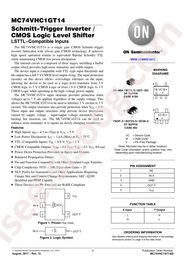 M74VHC1GT14DFT1G