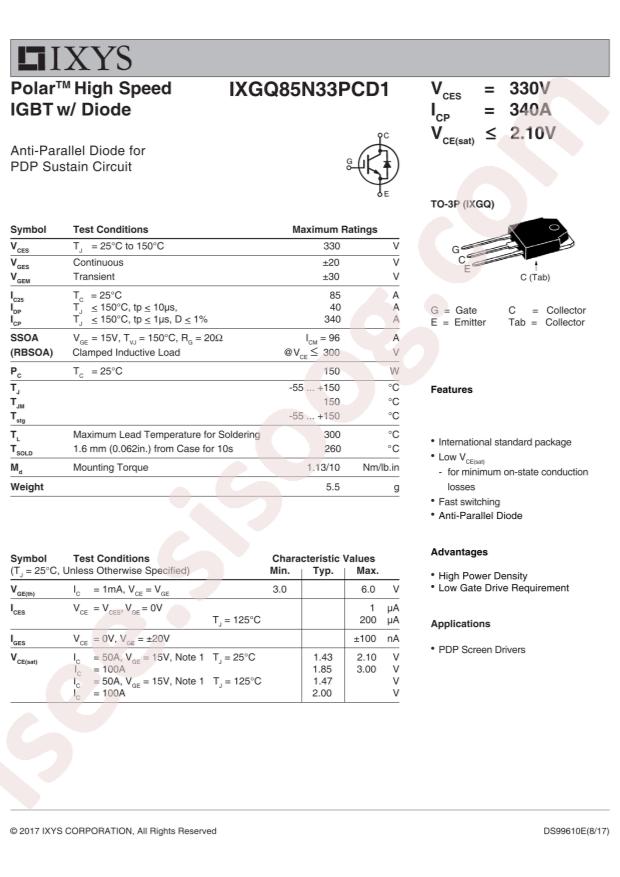 IXGQ85N33PCD1