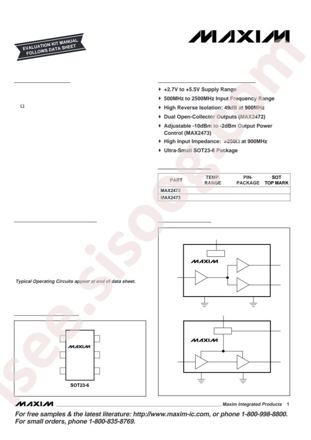 MAX2472EUT+T