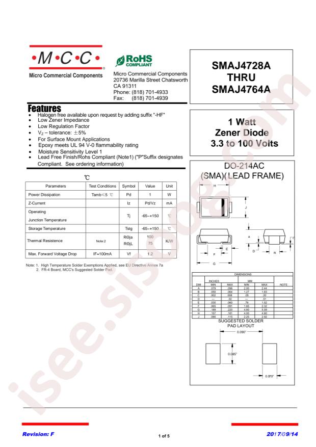 SMAJ4763A-TP