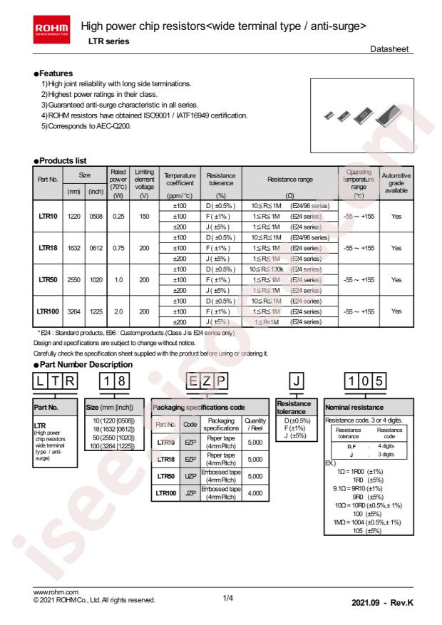 LTR18EZPF10R0