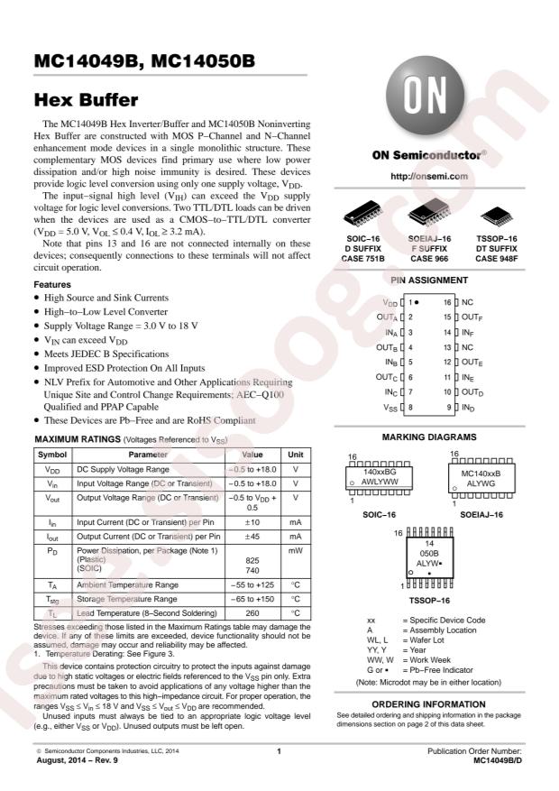 MC14049BDR2G