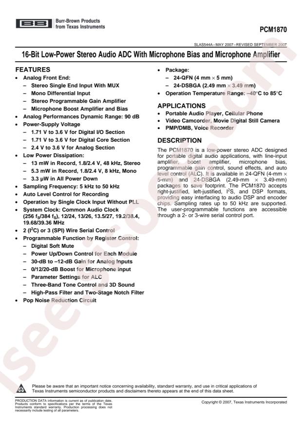 PCM1870RHFR