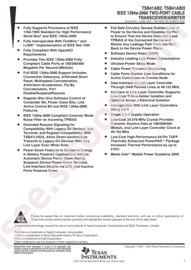 TSB41AB2PAPR