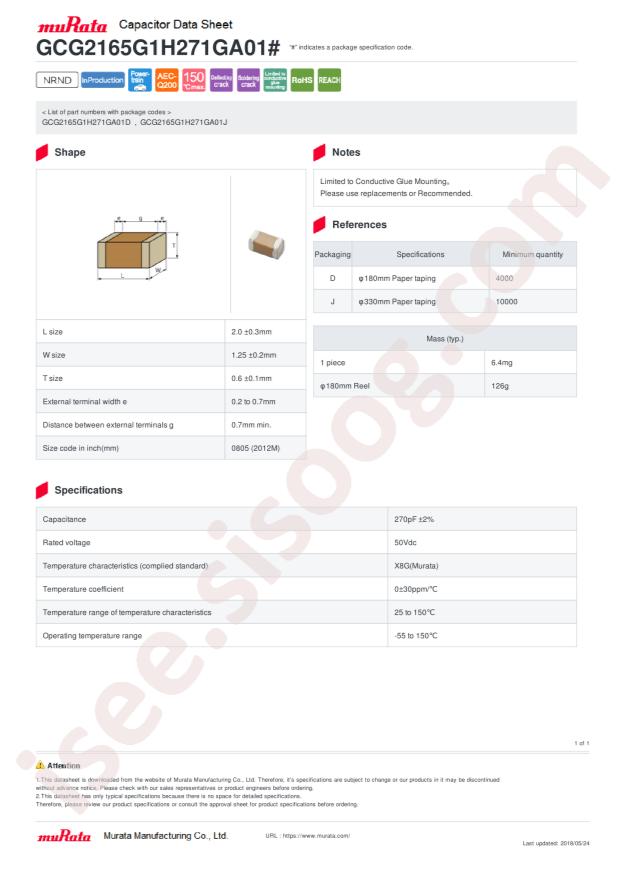GCG2165G1H271GA01D