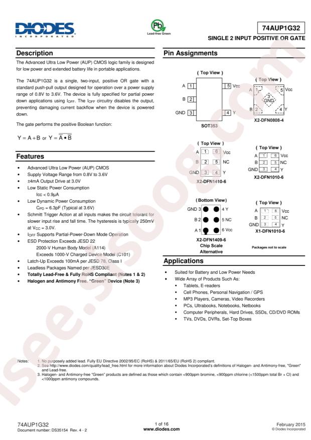 74AUP1G32SE-7