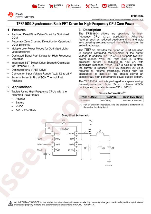 TPS51604DSGR