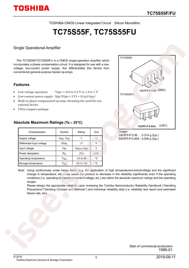 TC75S55F,LF