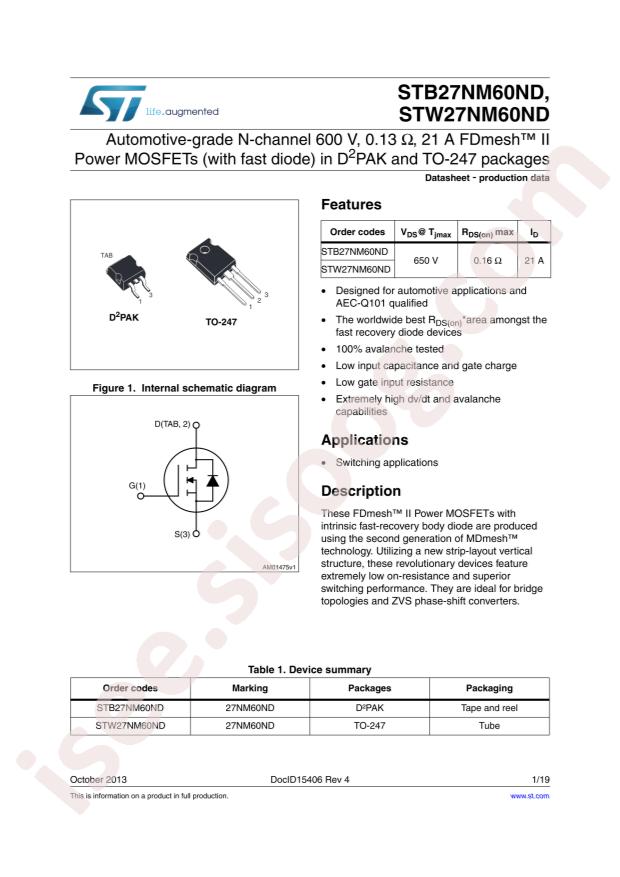 STW27NM60ND