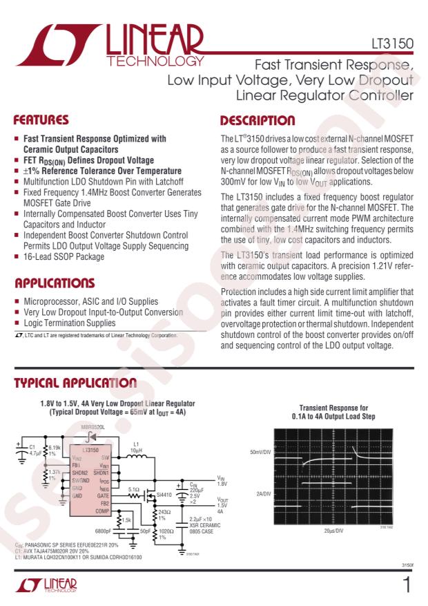 LT3150CGN#TRPBF