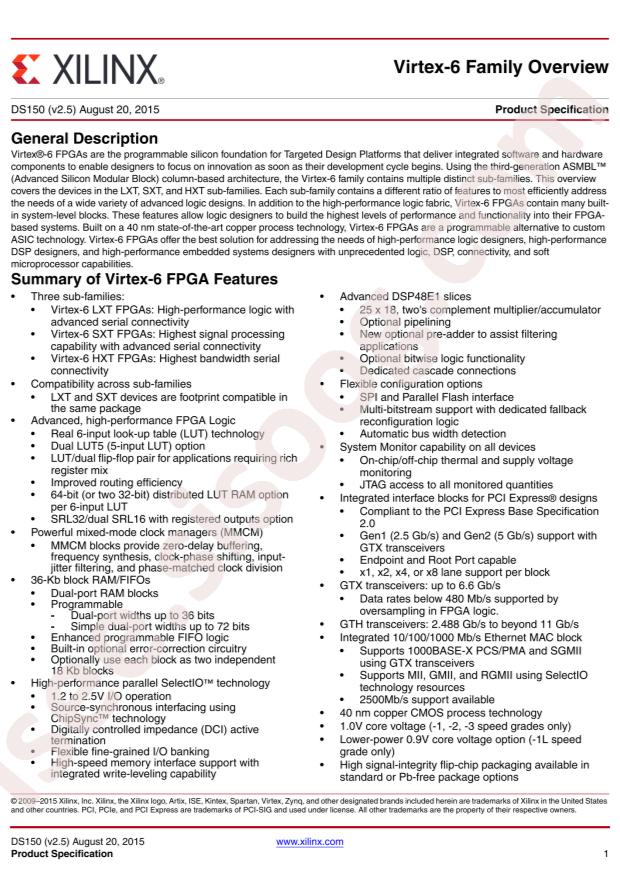 XC6VLX240T-2FFG1156I