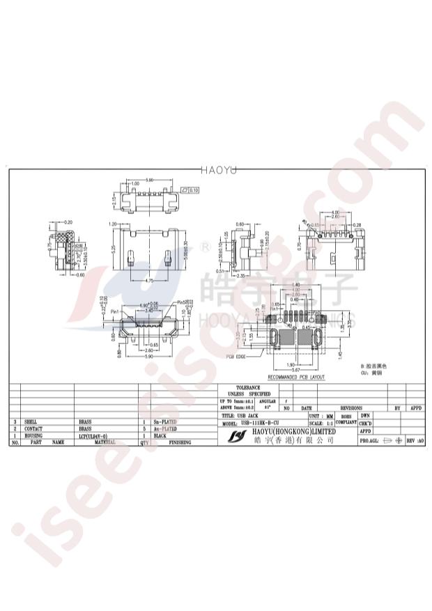 USB-111HK-B-CU