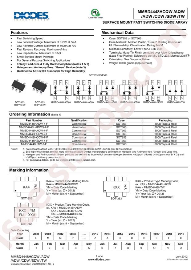 MMBD4448HADW-7-F