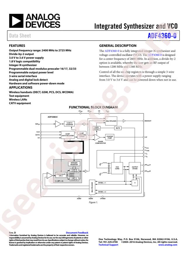 ADF4360-0BCPZRL