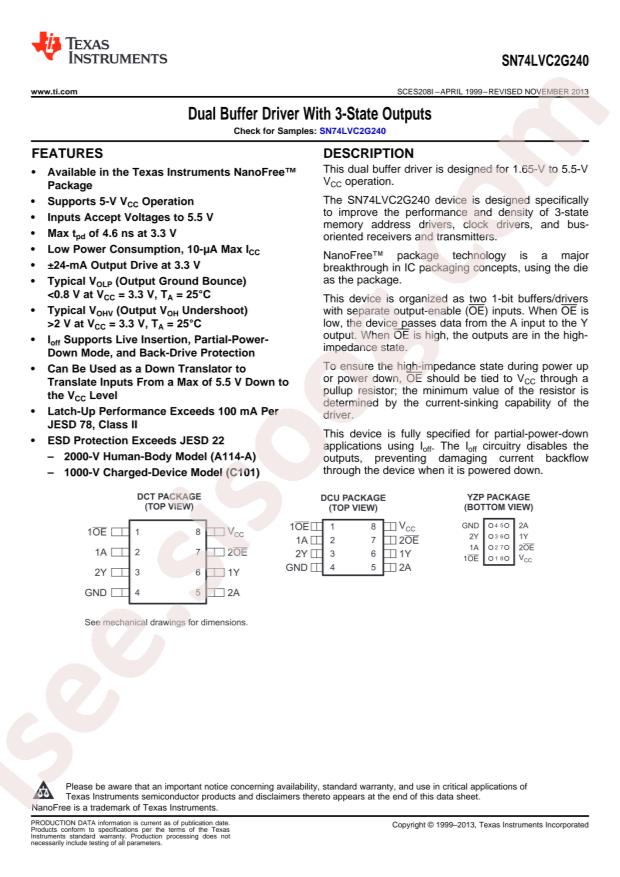 SN74LVC2G240DCUR