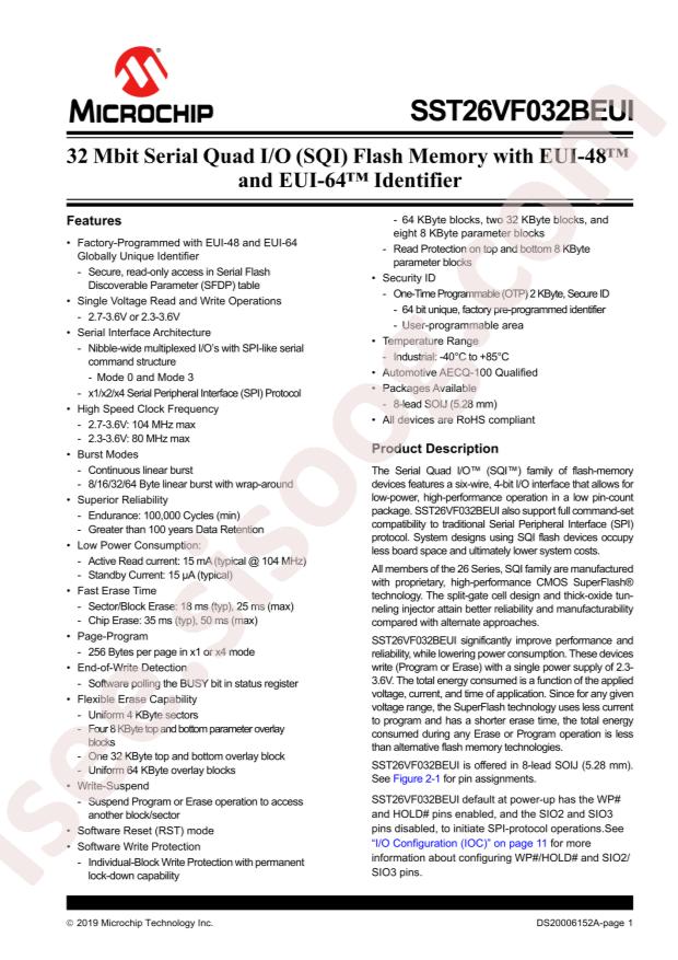 SST26VF032BEUIT-104I/SM