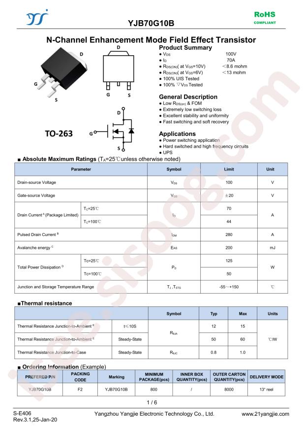 YANGJIE YJB70G10B